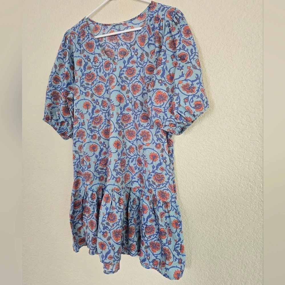 Sundry Viola Floral V Neck Cotton Dress Midi size 2 - Picture 5 of 9